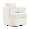 Modern Chenille Upholstered Swivel Accent Barrel Chair Set Modern Swivel Armchair for Living Room