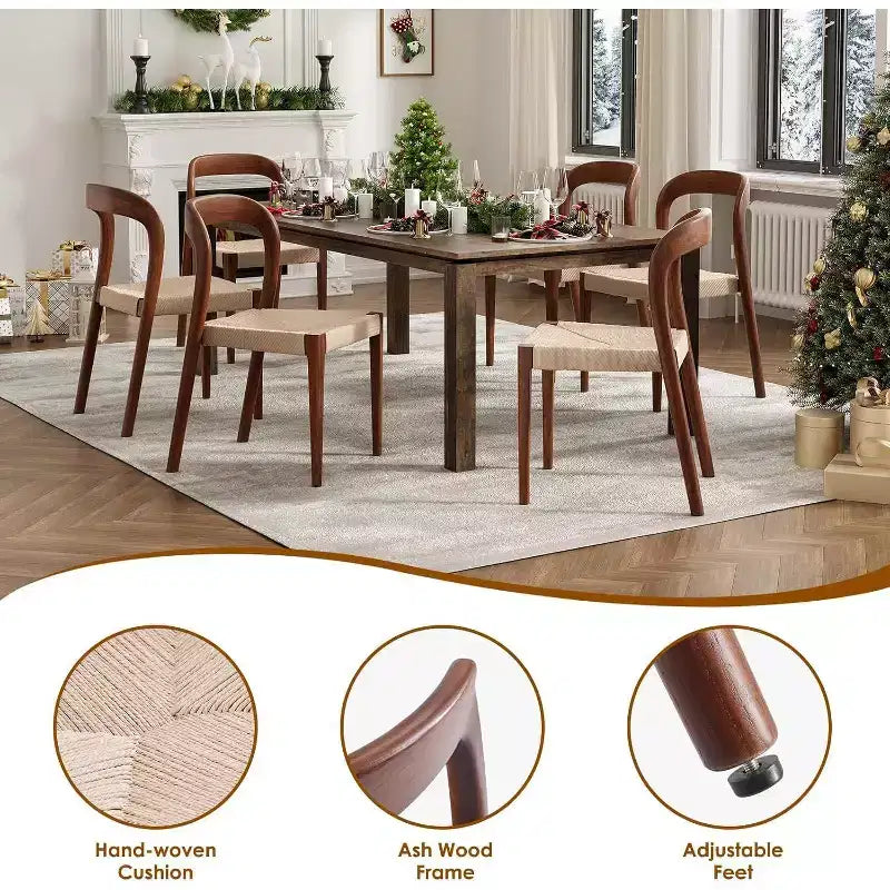 Pexfix Wood Stackable Dining Room Chair Set of 4