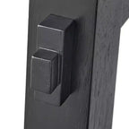 Set da pranzo allungabile Edmonton Farmhouse 7 pz con sedie in legno massello nero opaco