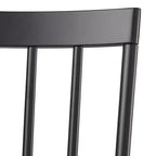 Set da pranzo allungabile Edmonton Farmhouse 7 pz con sedie in legno massello nero opaco