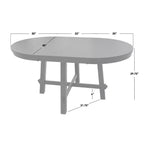 Set da pranzo allungabile Edmonton Farmhouse 7 pz con sedie in legno massello nero opaco