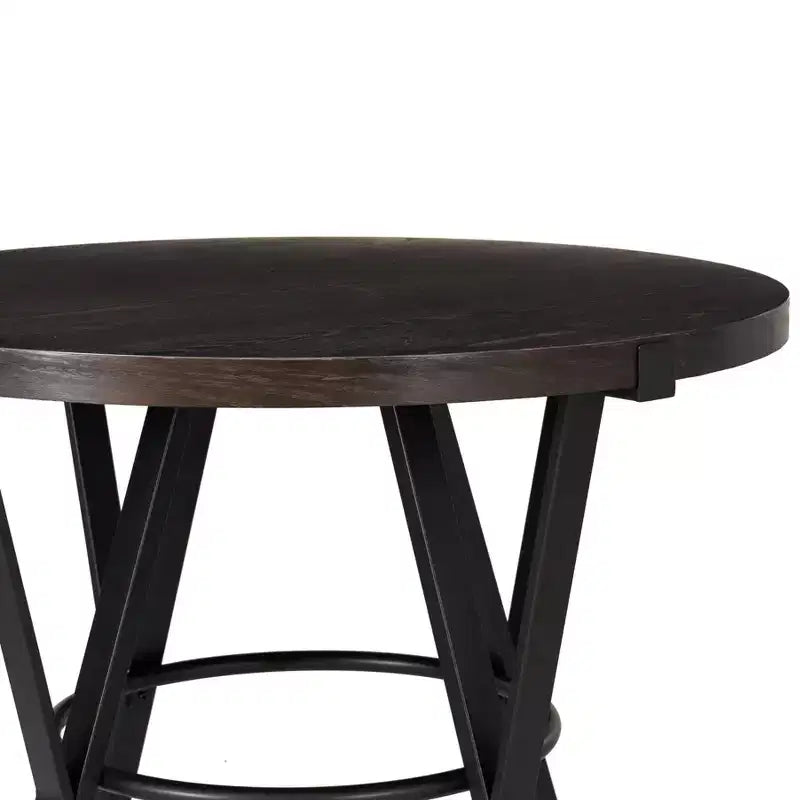Set da pranzo rotondo Galway 5 pezzi antracite
