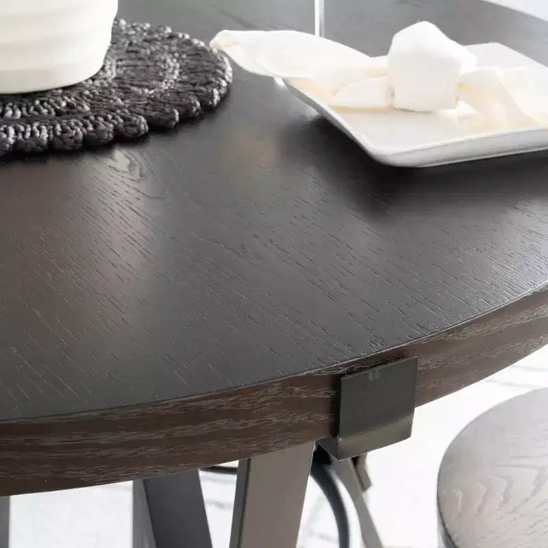 Set da pranzo rotondo Galway 5 pezzi antracite