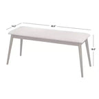 Set da pranzo Newington da 6 pezzi in rovere chiaro/beige con panca