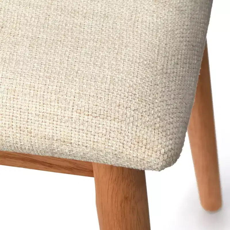 Set da pranzo Newington da 6 pezzi in rovere chiaro/beige con panca