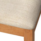 Set da pranzo Newington da 6 pezzi in rovere chiaro/beige con panca