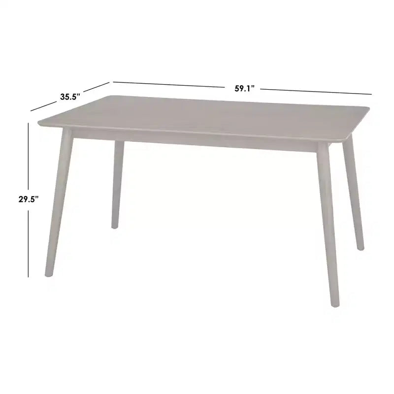 Set da pranzo Newington da 6 pezzi in rovere chiaro/beige con panca