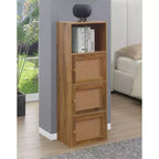 Mobiletto a 3 ante con scaffale Xtra Storage Boho Weave in Marrone Autumn Haze/Beige Barley