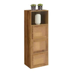 Mobiletto a 3 ante con scaffale Xtra Storage Boho Weave in Marrone Autumn Haze/Beige Barley
