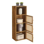 Mobiletto a 3 ante con scaffale Xtra Storage Boho Weave in Marrone Autumn Haze/Beige Barley