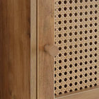 Mobiletto a 3 ante con scaffale Xtra Storage Boho Weave in Marrone Autumn Haze/Beige Barley