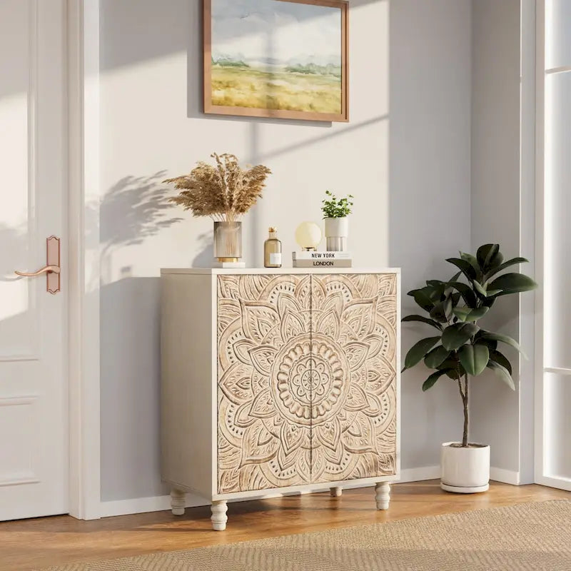 COSIEST Vintage Sideboard Storage Cabinet and Buffet