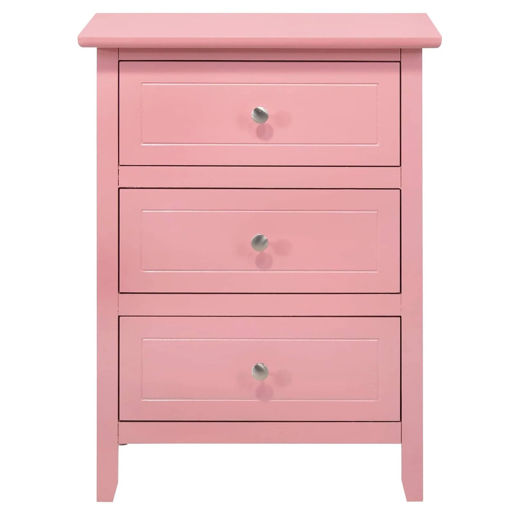 Daniel 3-drawer Transitional Wooden Nightstand