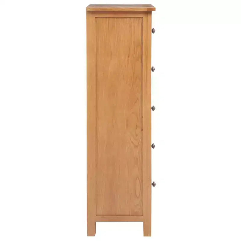 vidaXL Commode haute Chêne Bois de chêne massif, MDF Haute