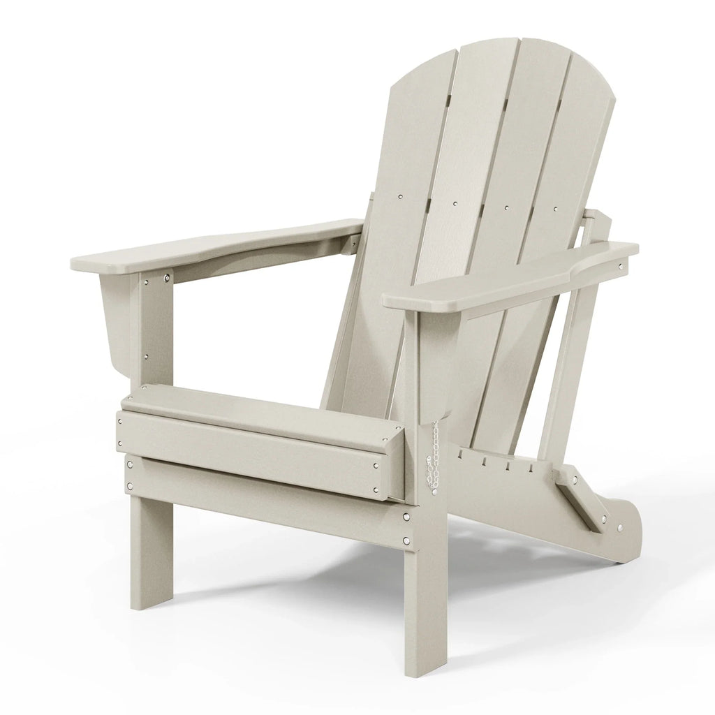 Polytrends Laguna Fade Resistant All Weather Outdoor Patio Folding Adirondack Chair