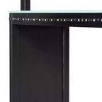 L-Shaped Gaming Loft Bed with Desks, Double Twin Loft Beds with LED Lights, USB Ports, Storage Bookshelves, Wood Corner Loft Bed for 2