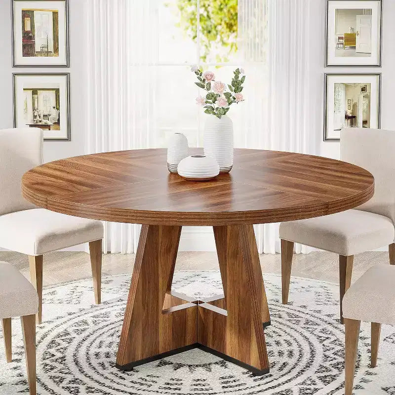 47 Inch Round Dining Table for 4 people