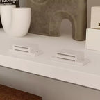 Famapy White Bookcase with Classic Aesthetics:Ornate Hollow Relief Doors & Versatile Storage