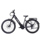 GOTRAX Adult MX1 Mid Drive 27.5 Step Through Electric Hybrid Bike - Black
