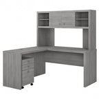 Echo L Shaped Desk with Hutch and Drawers