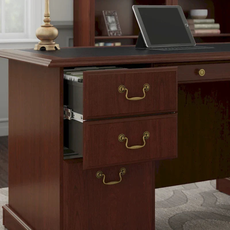 Bush Furniture Saratoga Executive Desk with Drawers and Storage