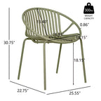 7-Piece Outdoor Expandable Patio Dining Set with Stackable Chairs, Acacia Wood Table