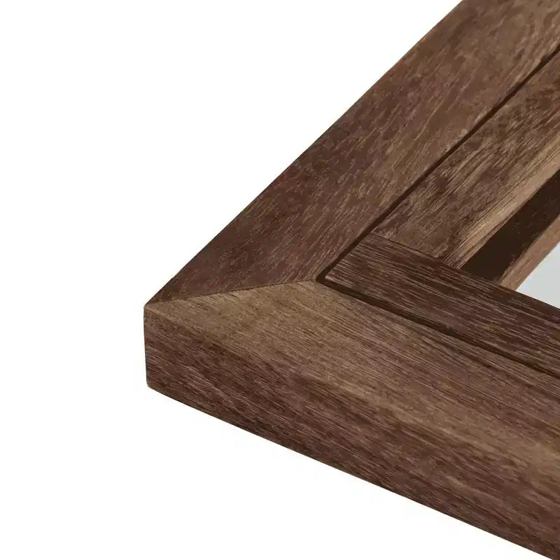 Full-Length Wall Mirror, Solid Wood Grid Arch Design, Openable, No Stand