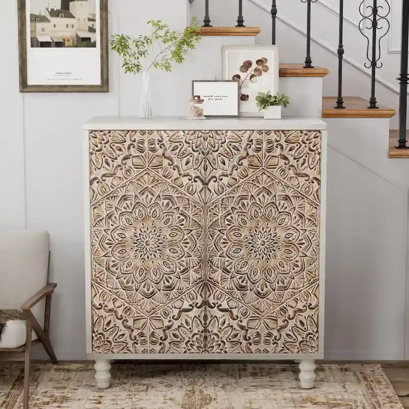 COSIEST Vintage Sideboard Storage Cabinet and Buffet
