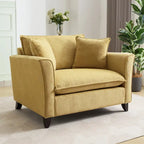 Oversized Chenille Fabric Armchair