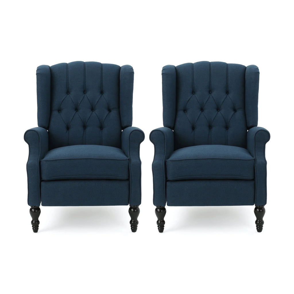 Fauteuils inclinables en tissu touffeté Walter (lot de 2) par Christopher Knight Home