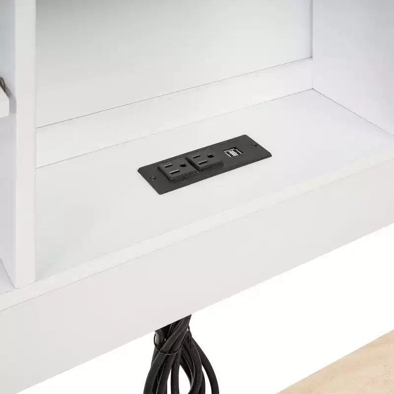 Platform Bed with Trundle and Drawers, Storage Platform Bed with USB, Wood Platform Bed with Bookcase