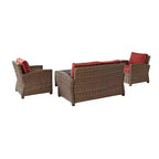 Bradenton 4pc Outdoor Wicker Conversation Set - Crosley