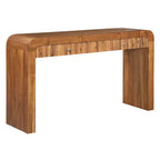 Whisen Rustic Console Table Entryway Table Side Table with Fluted Drawer Front