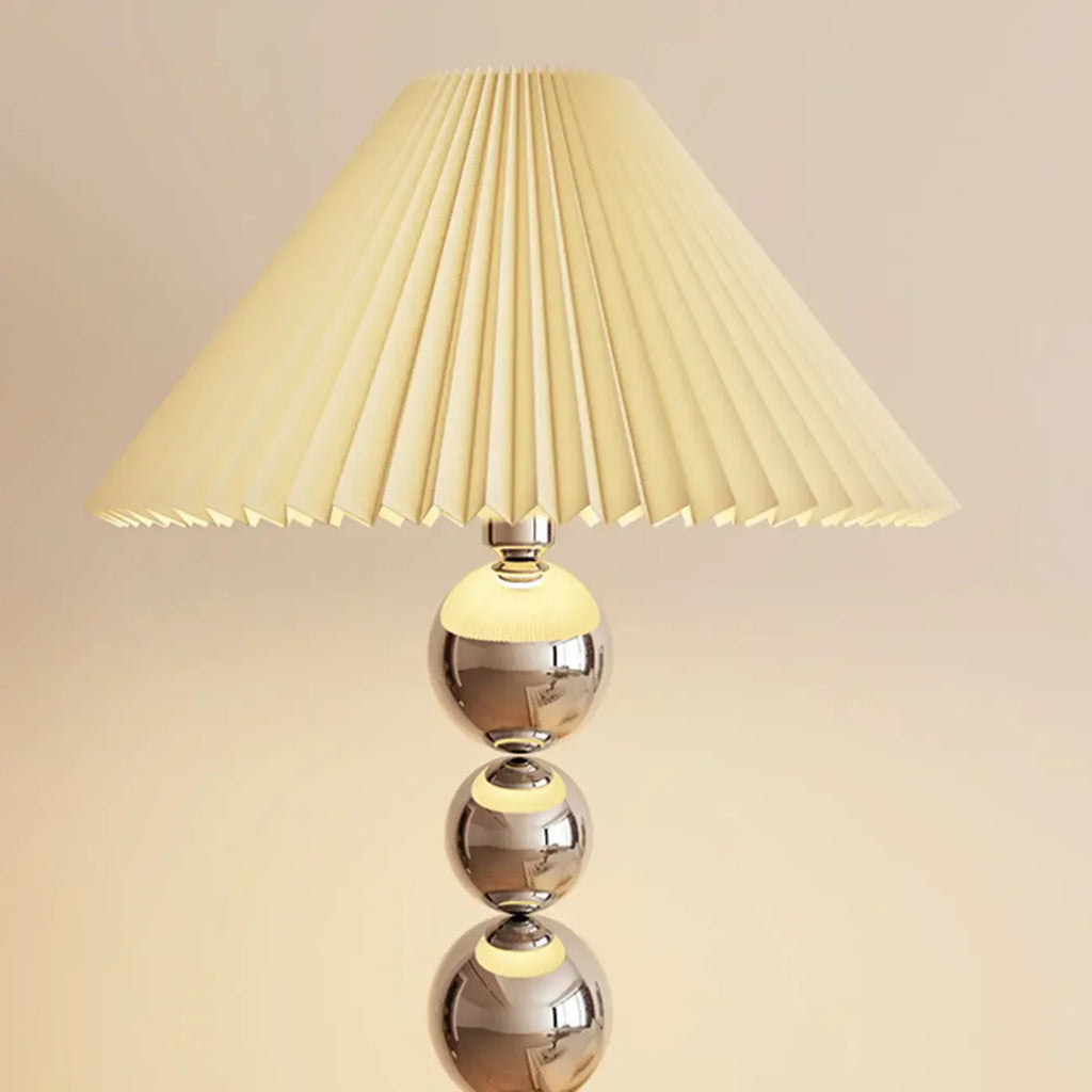 Decorative Modern Stacked Ball Floor Lamp with Fabric Shade
