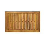 Nicholson Outdoor 4 Seater Acacia Wood Chat Set - Teak/Beige - Christopher Knight Home: Patio Conversation Set with Cushions & Coffee Table