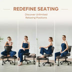 Pinmoco Ergonomic Criss Cross Office Chair, Height Adjustable Meditation Chair, 360 Swivel, Lumbar Support, Task and Office Chair, ADHD Chair