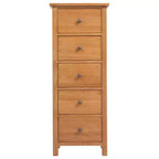 vidaXL Commode haute Chêne Bois de chêne massif, MDF Haute