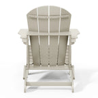 Polytrends Laguna Fade Resistant All Weather Outdoor Patio Folding Adirondack Chair