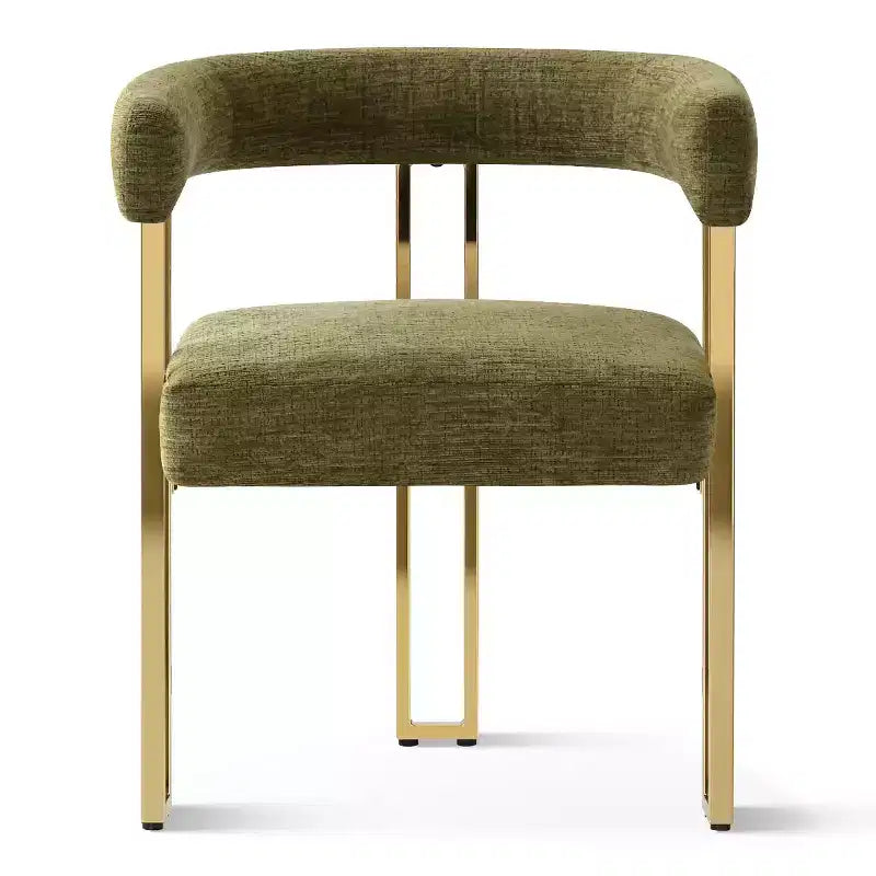 3-in-1 Oval Extendable Dining Table Set with 6 Chenille Upholstered Chairs Featuring Gold Metal Legs, Versatile Dining Furniture-Panipeachy