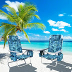 Costway 4-Pack Folding Backpack Beach Chair 5-Position Outdoor - See Details