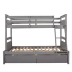 Whisen Twin over Full Bunk Bed with 2-Storage Drawers