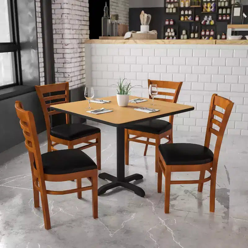 Flash Furniture Ladder Back Wooden Restaurant Chair