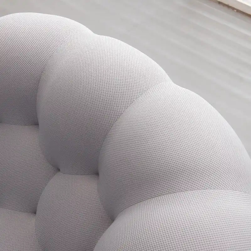 2-Seat Bubble Curved Lazy Sofa Honeycomb Shaped with 3D Textile Fabric for Living Room Salon Apartment