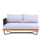Christopher Knight Home Raphael 4 Piece Outdoor Rope and Acacia Sectional Sofa Set (Table Not Included)
