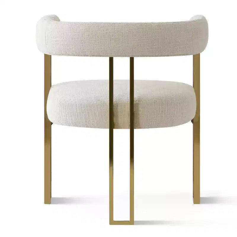 3-in-1 Oval Extendable Dining Table Set with 6 Chenille Upholstered Chairs Featuring Gold Metal Legs, Versatile Dining Furniture-Panipeachy