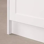 6-Drawer Kitchen Island – Farmhouse Style, White & Maple Nutmeg, 47.25W