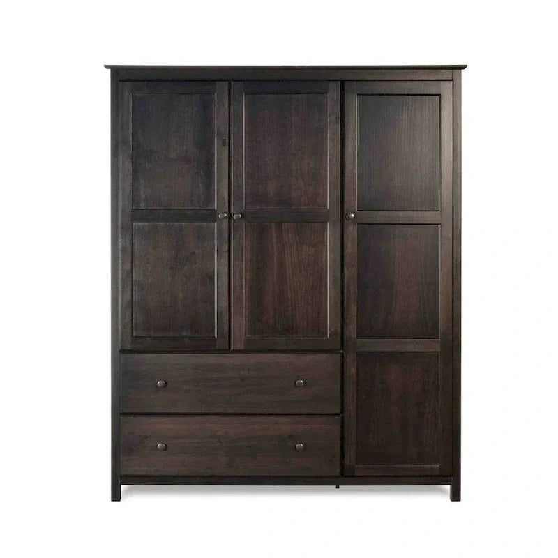 Grain Wood Furniture Shaker Wood 3-door Armoire - 60x72x22