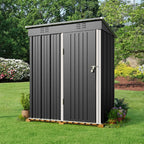 Outdoor Storage Metal Shed Garden Tool Shed with Lockable Door for Patio Furniture and Tools