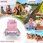 Costway 4-Pack Folding Backpack Beach Chair 5-Position Outdoor - See Details
