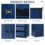 77H Freestanding Kitchen Pantry, Farmhouse Storage Cabinet with Adjustable Shelves, Door Shelves, Drawers & Wine Racks - ModernLuxe